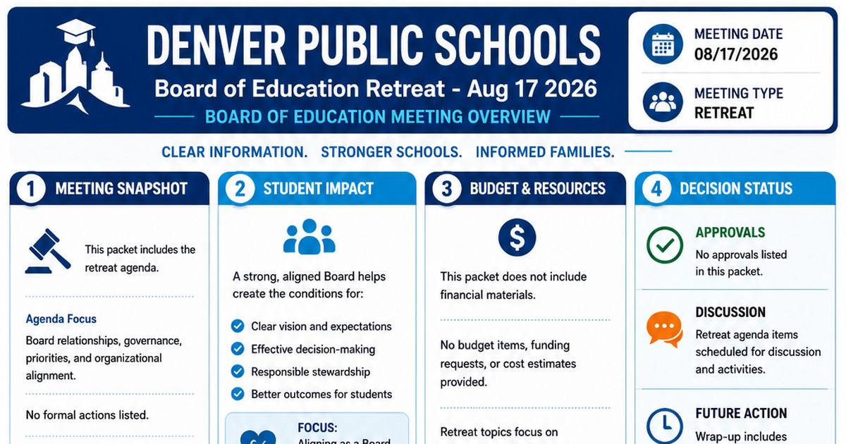 Denver Public Schools latest meeting summary