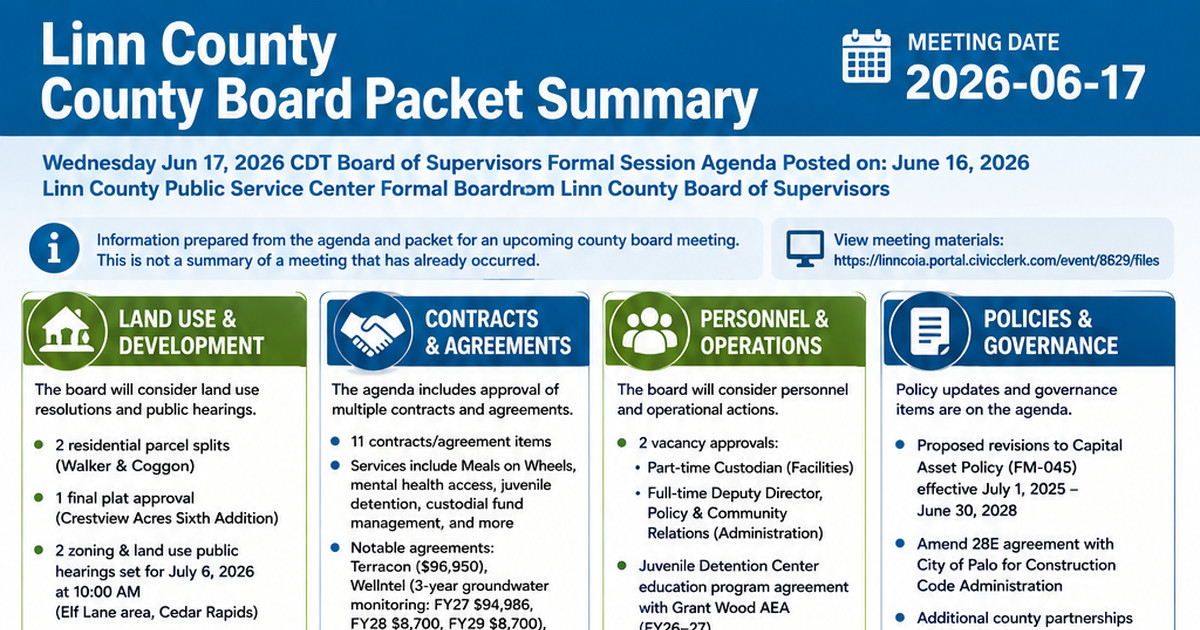 Linn County latest meeting summary